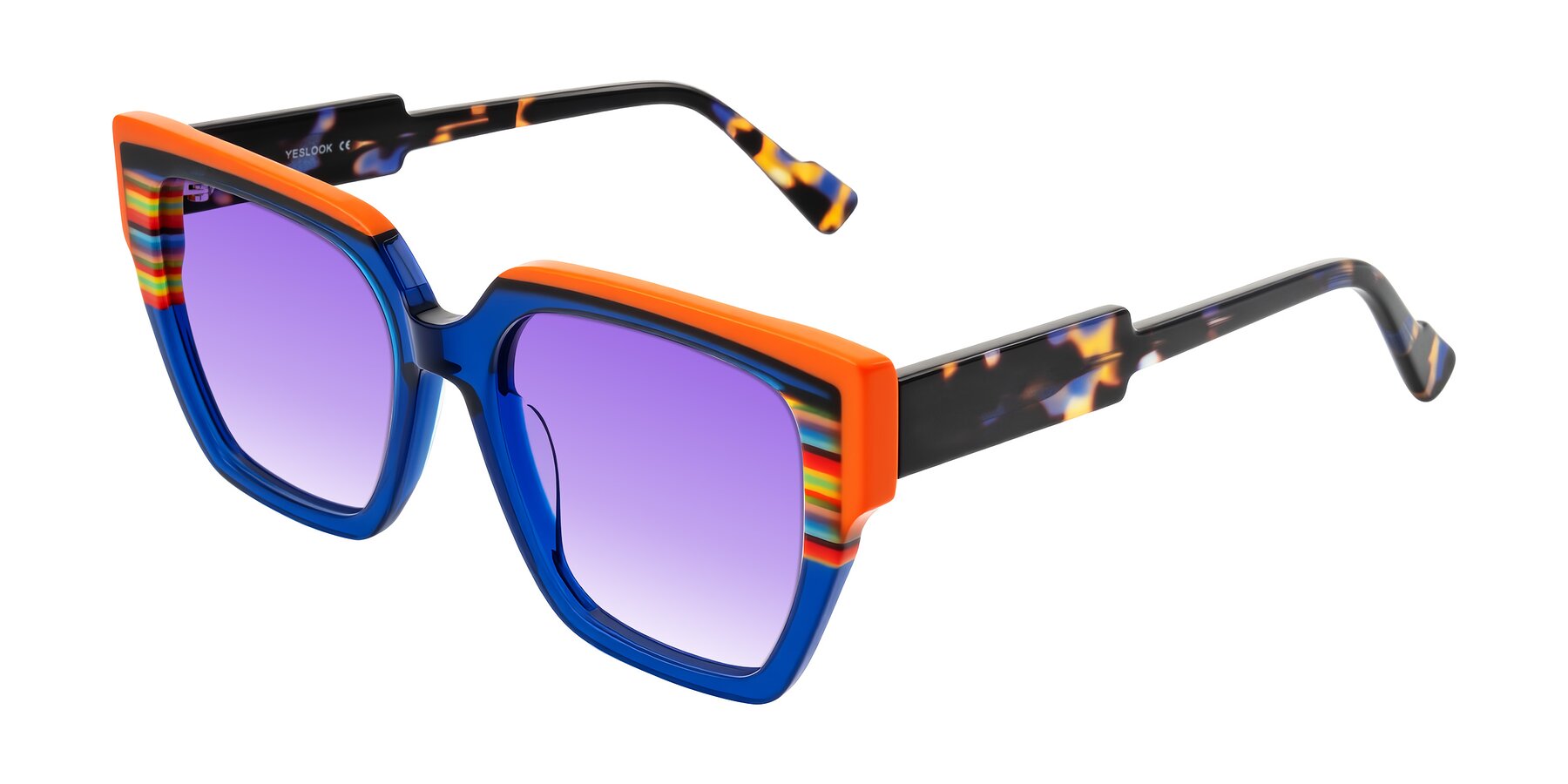 Angle of Delph in Cobalt Sprint with Purple Gradient Lenses