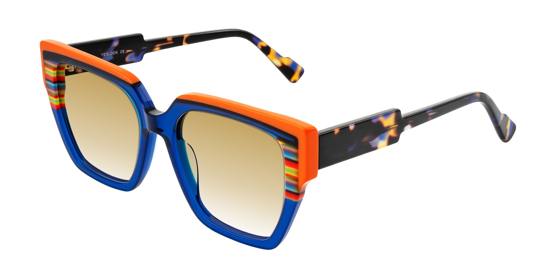 Angle of Delph in Cobalt Sprint with Champagne Gradient Lenses