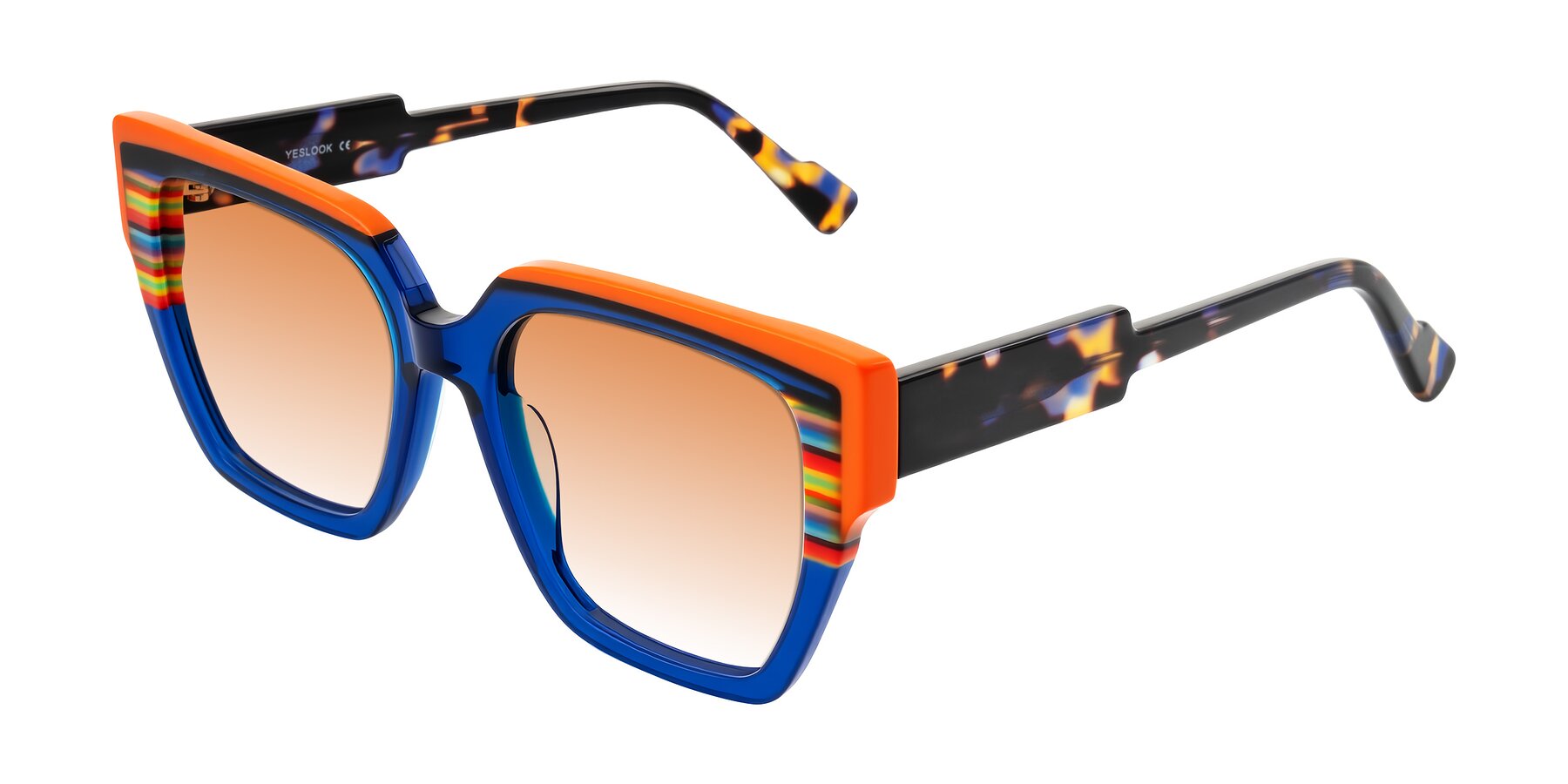 Angle of Delph in Cobalt Sprint with Orange Gradient Lenses