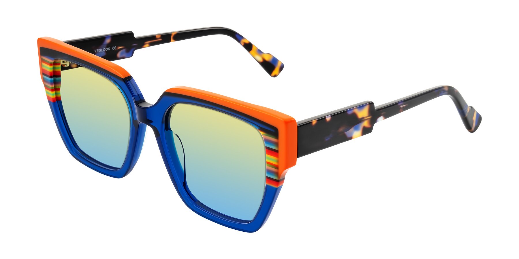 Angle of Delph in Cobalt Sprint with Yellow / Blue Gradient Lenses