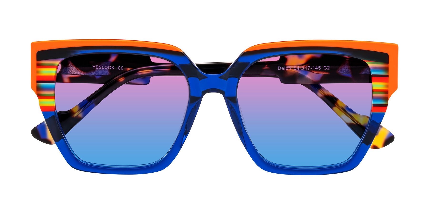 Folded Front of Delph in Cobalt Sprint with Pink / Blue Gradient Lenses