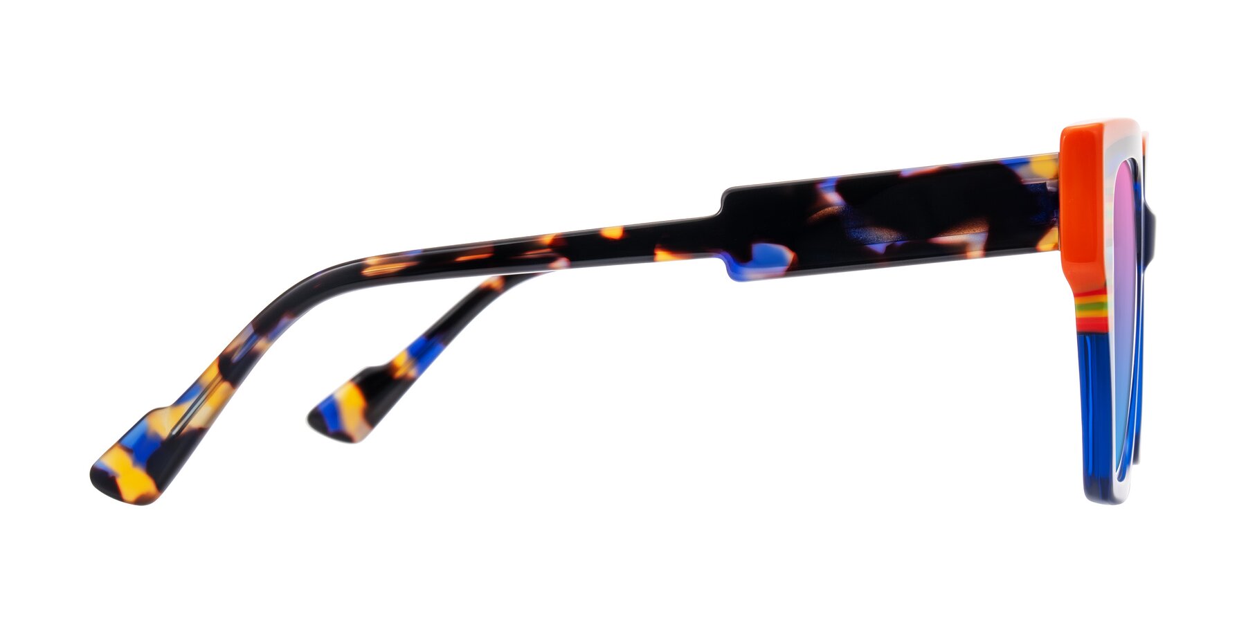 Side of Delph in Cobalt Sprint with Pink / Blue Gradient Lenses