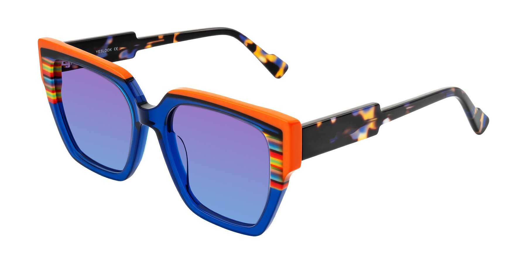Angle of Delph in Cobalt Sprint with Purple / Blue Gradient Lenses