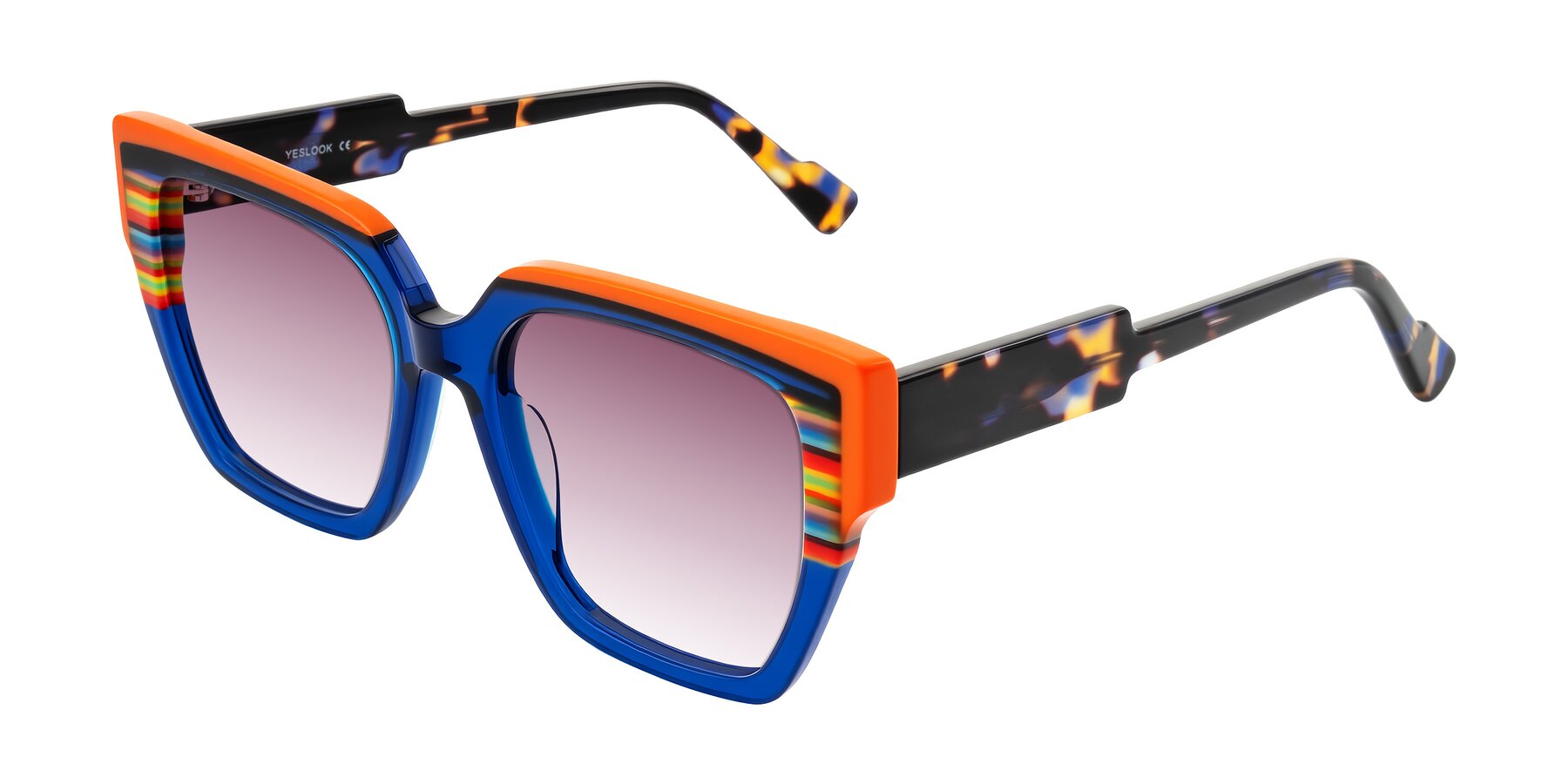 Angle of Delph in Cobalt Sprint with Wine Gradient Lenses