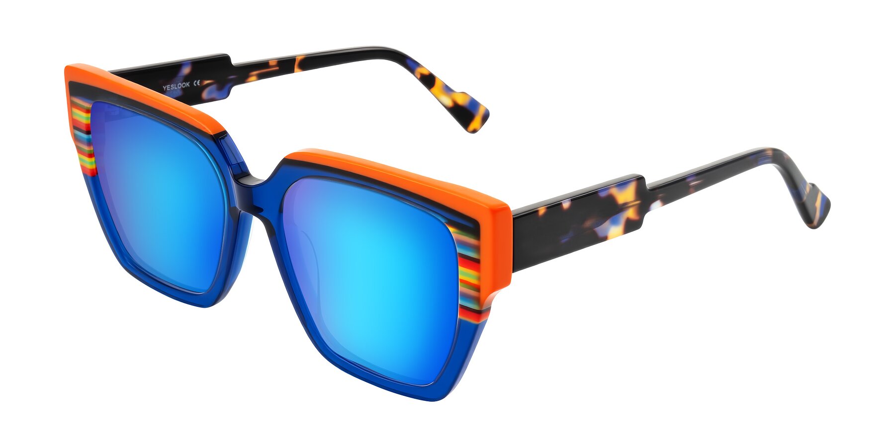Angle of Delph in Cobalt Sprint with Blue Mirrored Lenses