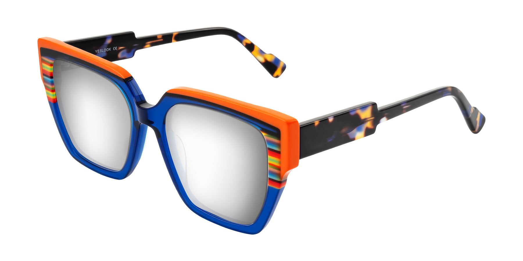 Angle of Delph in Cobalt Sprint with Silver Mirrored Lenses