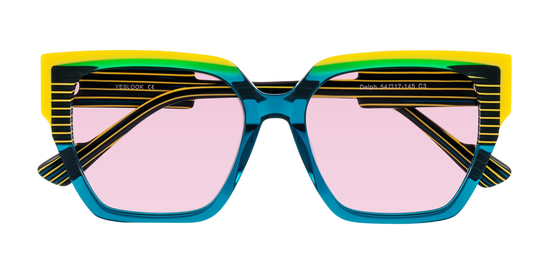 Folded Front of Delph in Petrol Rally with Light Pink Tinted Lenses