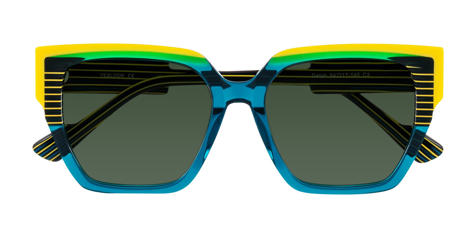 Folded Front of Delph in Petrol Rally with Green Tinted Lenses