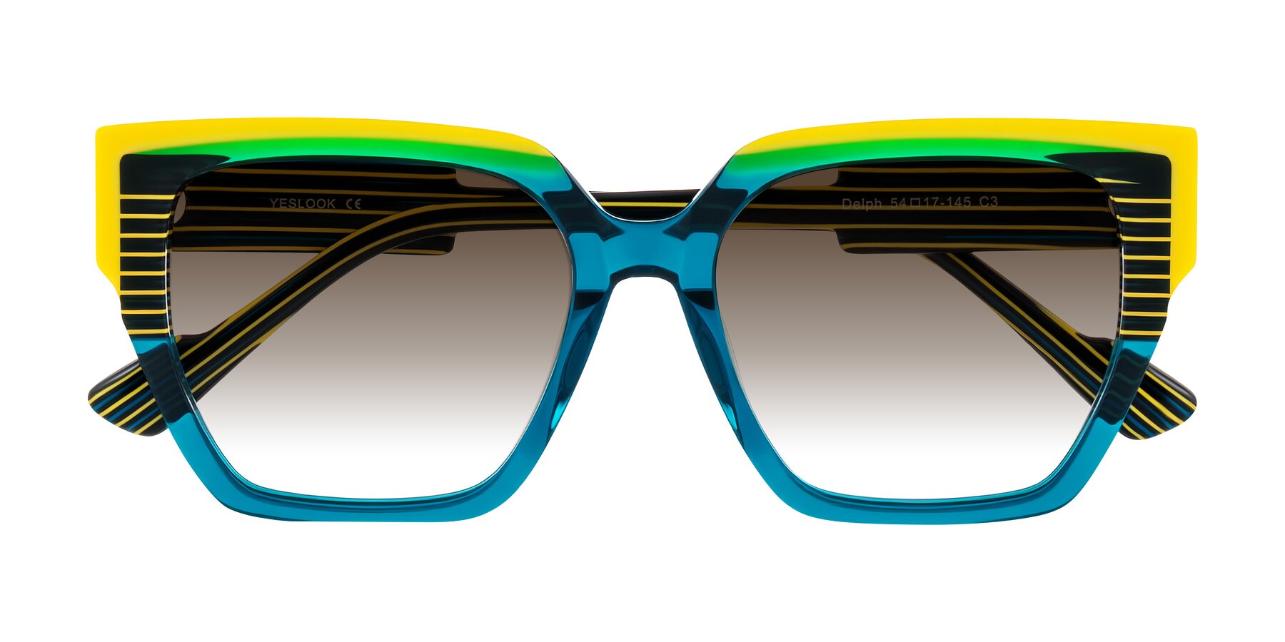 Folded Front of Delph in Petrol Rally with Brown Gradient Lenses
