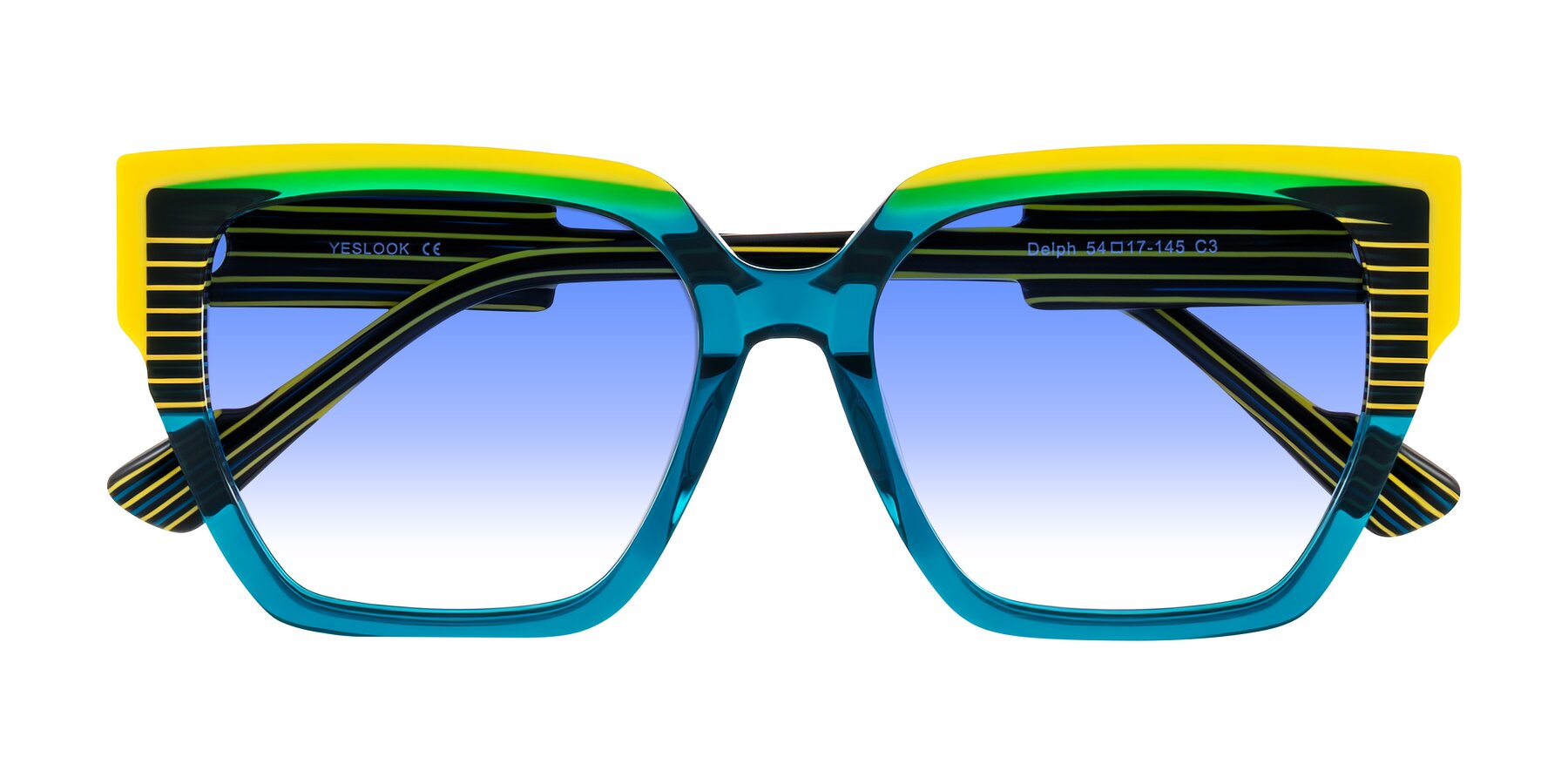 Folded Front of Delph in Petrol Rally with Blue Gradient Lenses