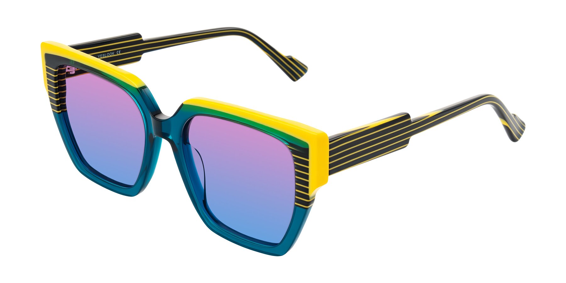 Angle of Delph in Petrol Rally with Pink / Blue Gradient Lenses