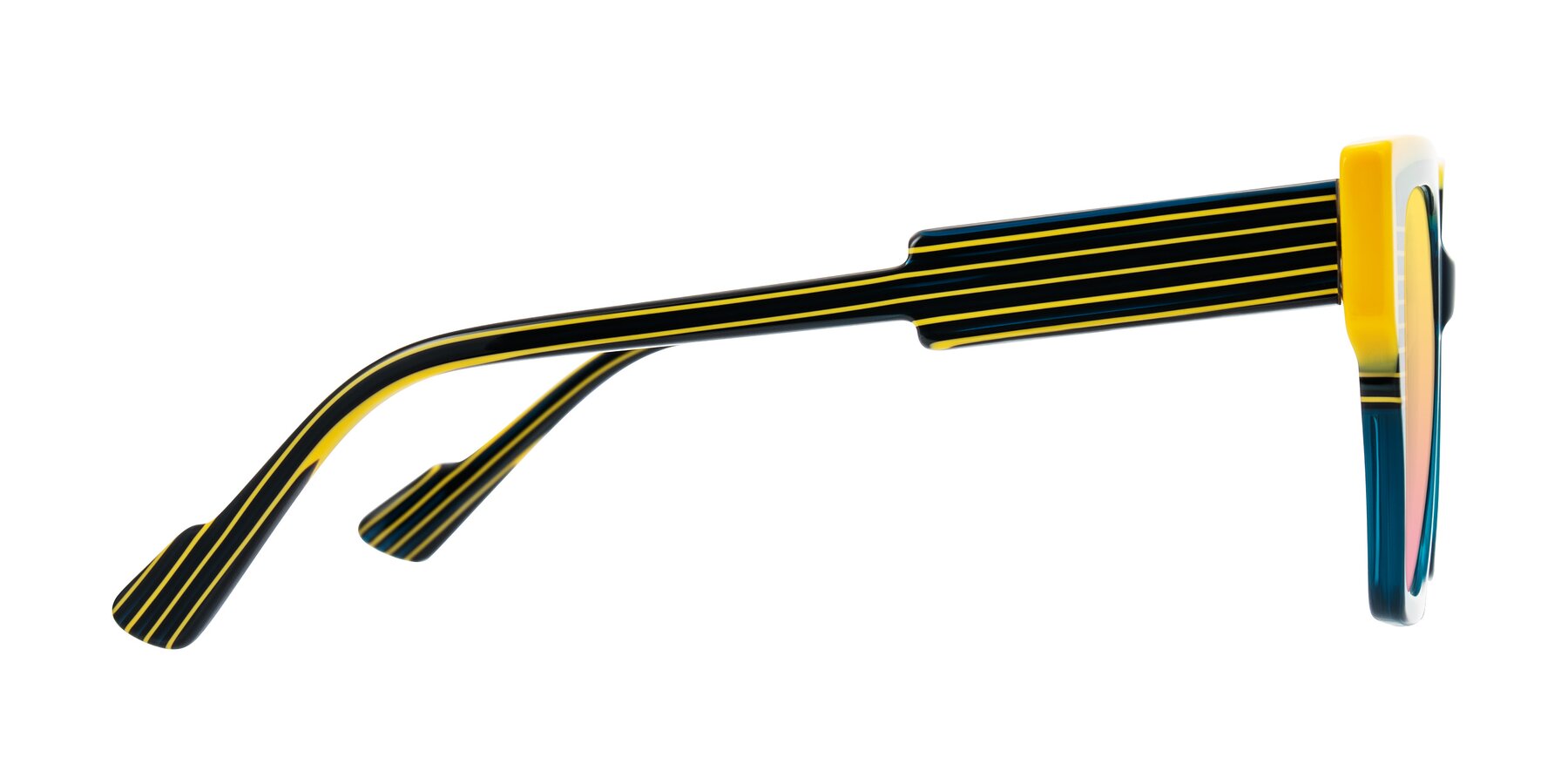 Side of Delph in Petrol Rally with Yellow / Pink Gradient Lenses