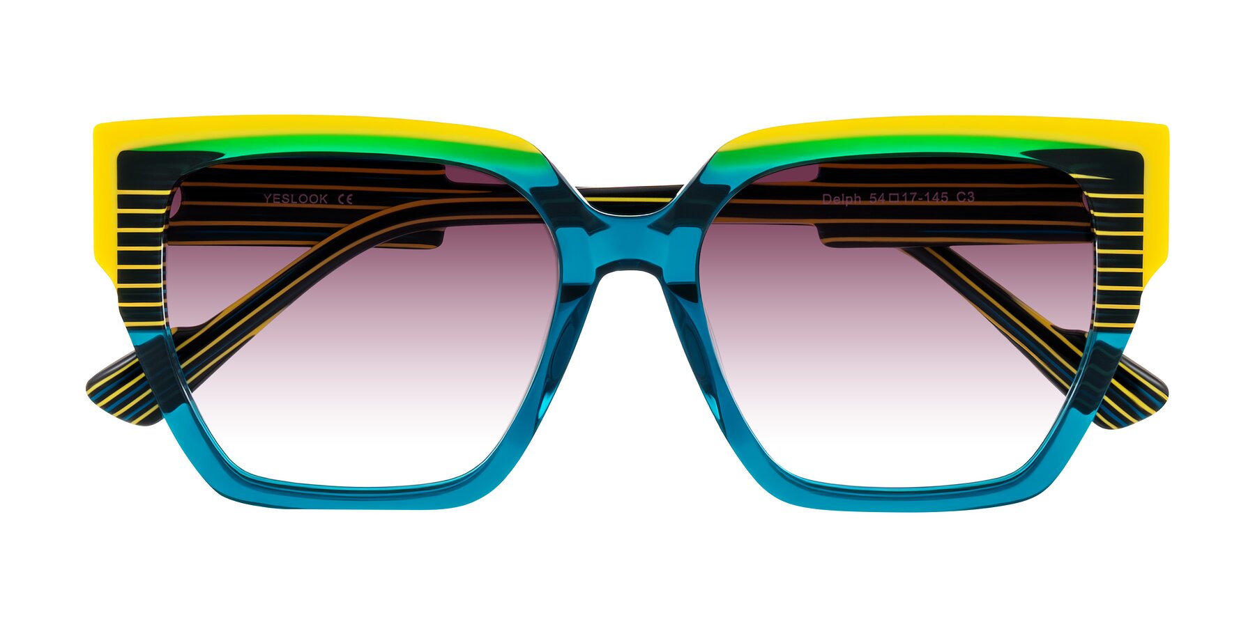 Folded Front of Delph in Petrol Rally with Wine Gradient Lenses