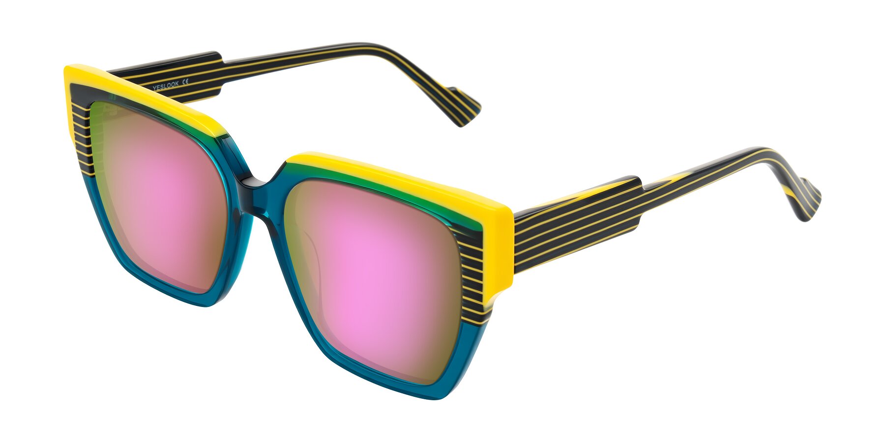 Angle of Delph in Petrol Rally with Pink Mirrored Lenses