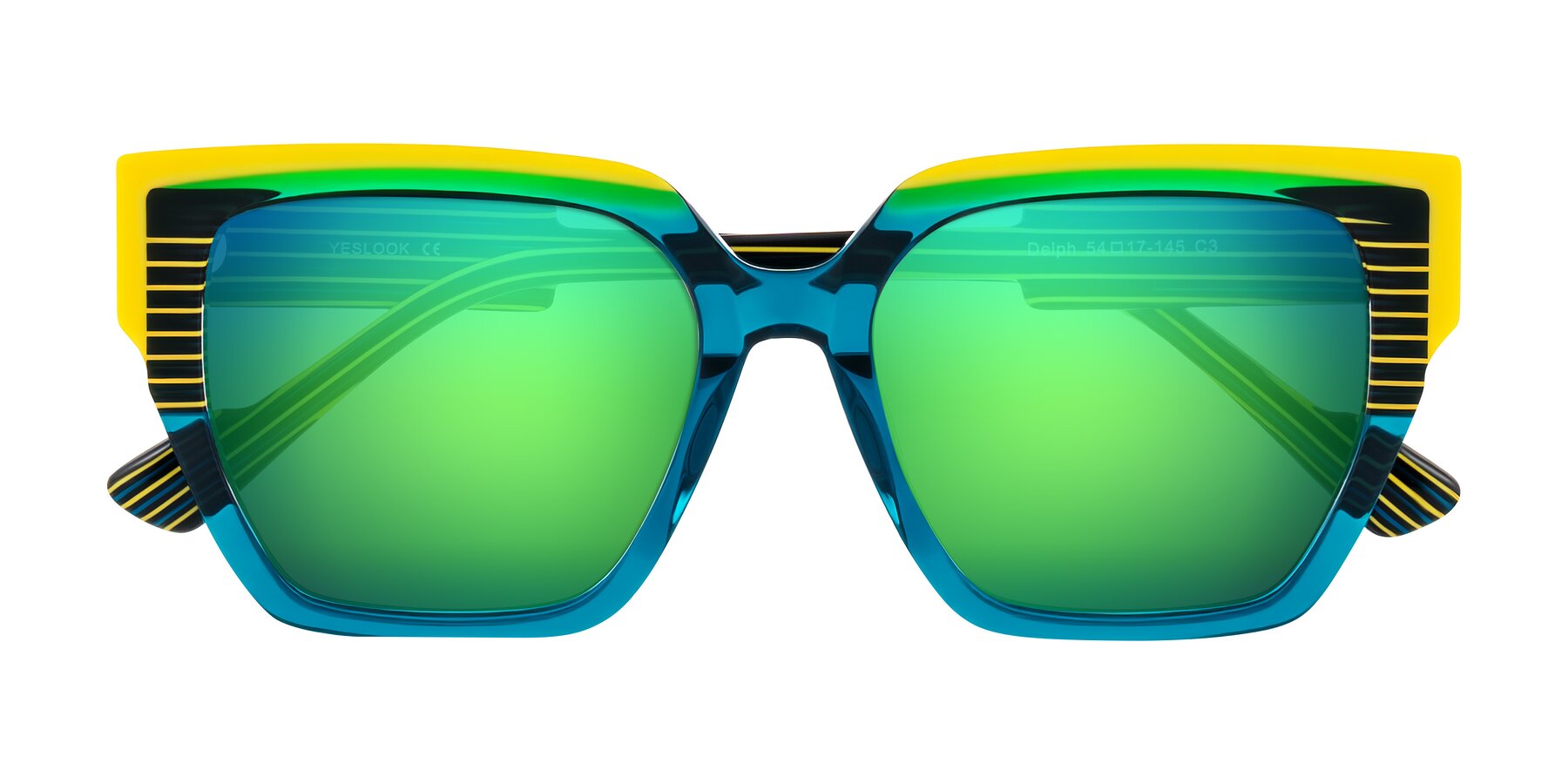 Folded Front of Delph in Petrol Rally with Green Mirrored Lenses