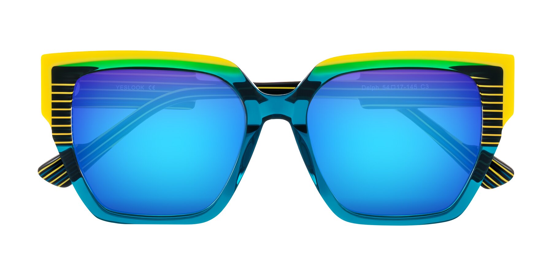 Folded Front of Delph in Petrol Rally with Blue Mirrored Lenses