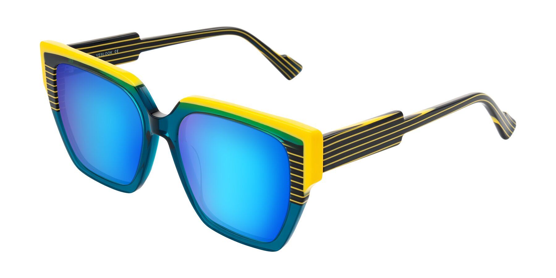 Angle of Delph in Petrol Rally with Blue Mirrored Lenses