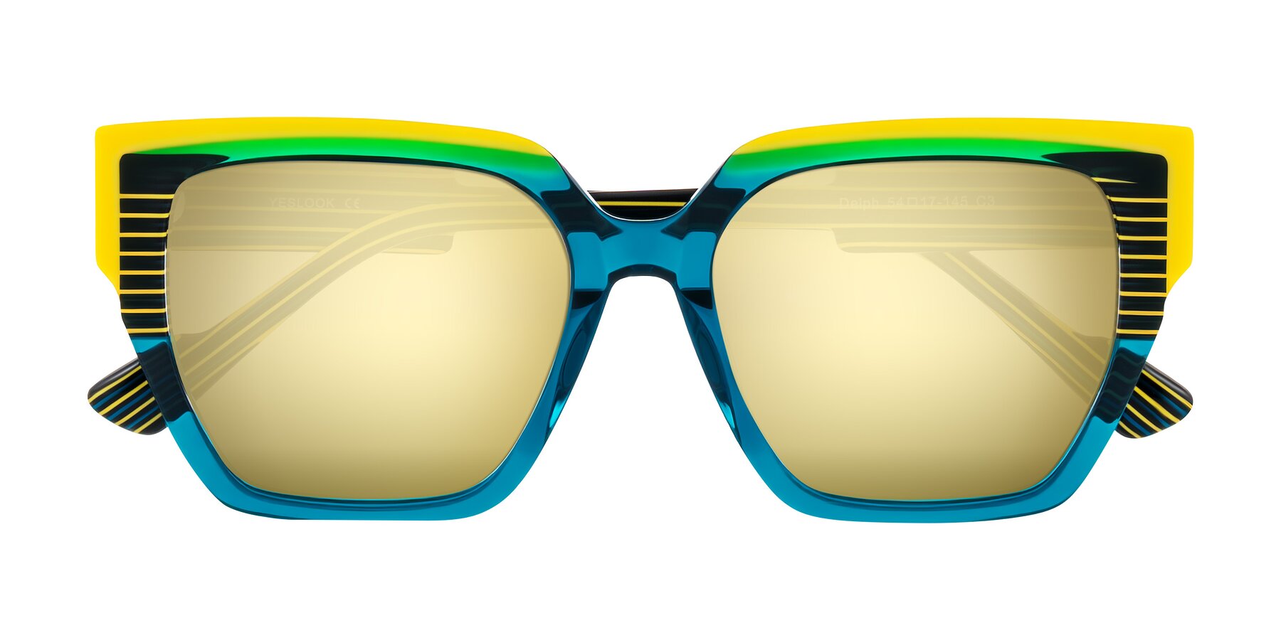 Folded Front of Delph in Petrol Rally with Gold Mirrored Lenses