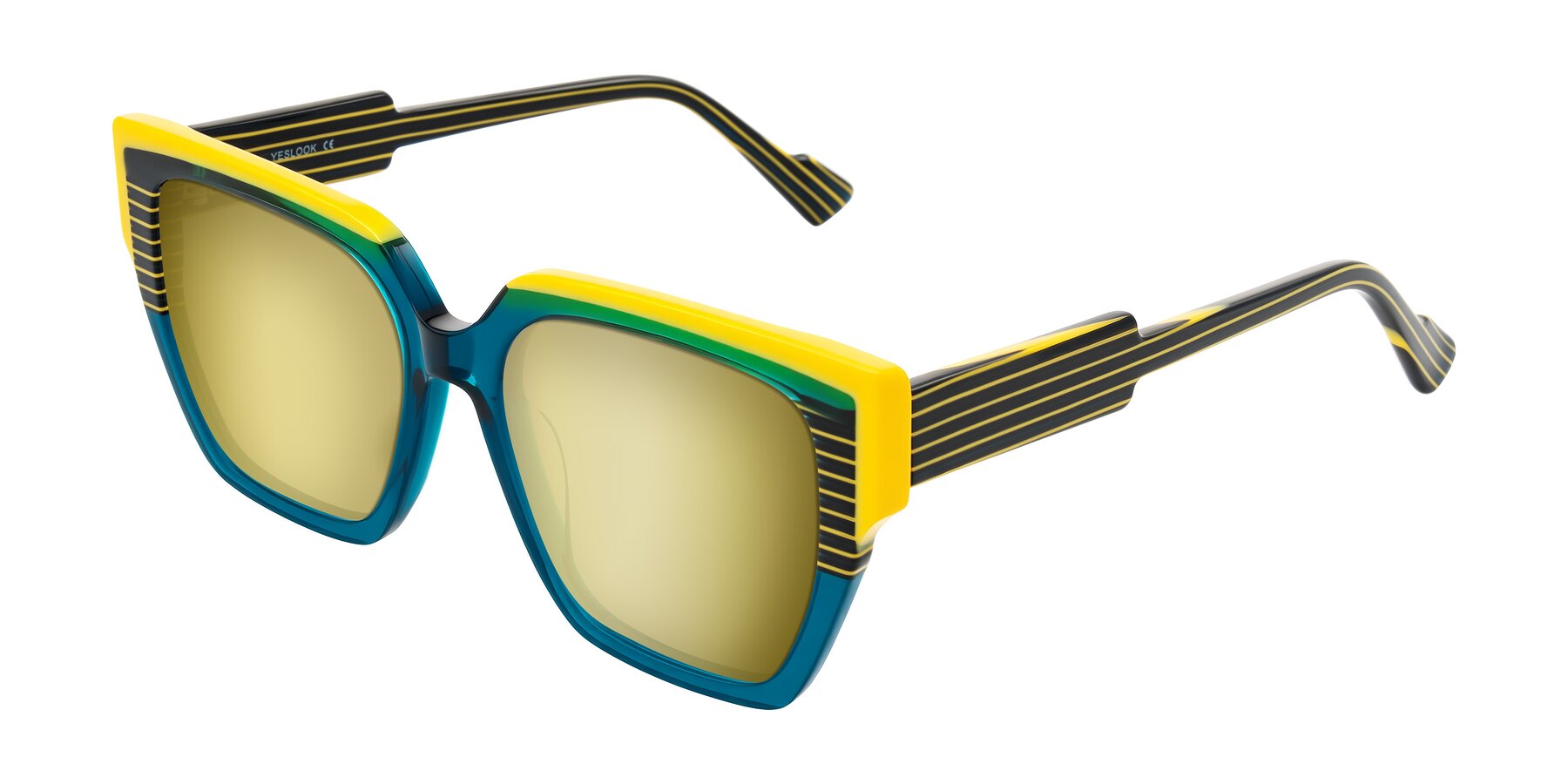 Angle of Delph in Petrol Rally with Gold Mirrored Lenses