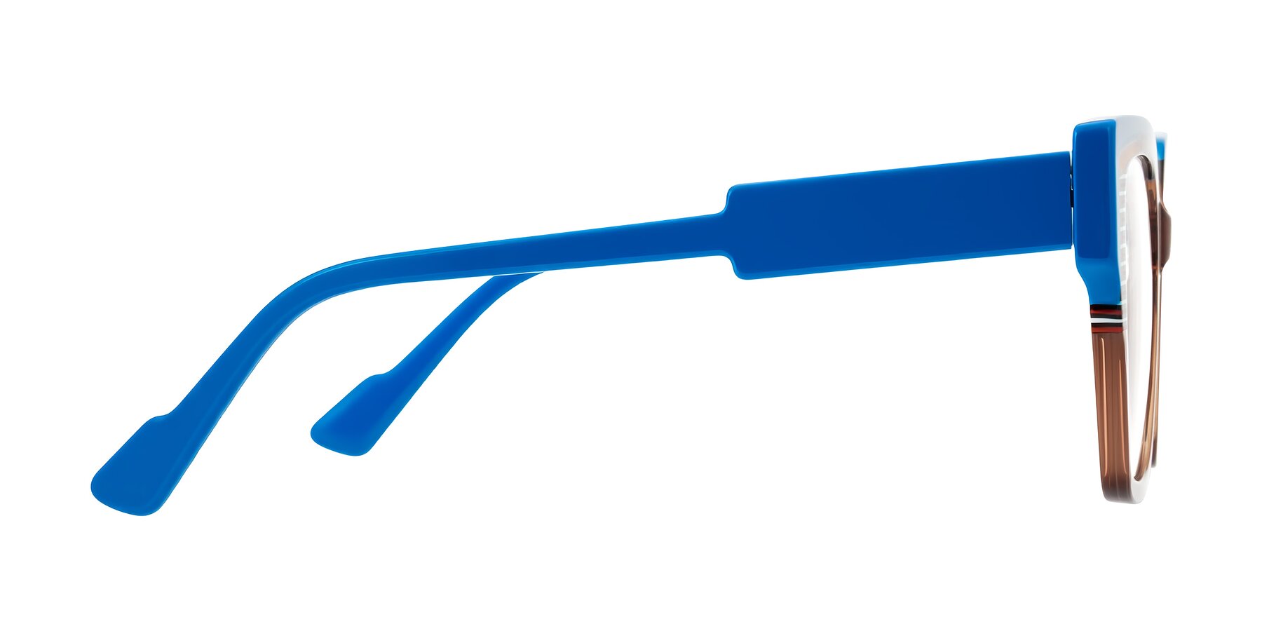 Side of Delph in Mocha Circuit with Clear Eyeglass Lenses