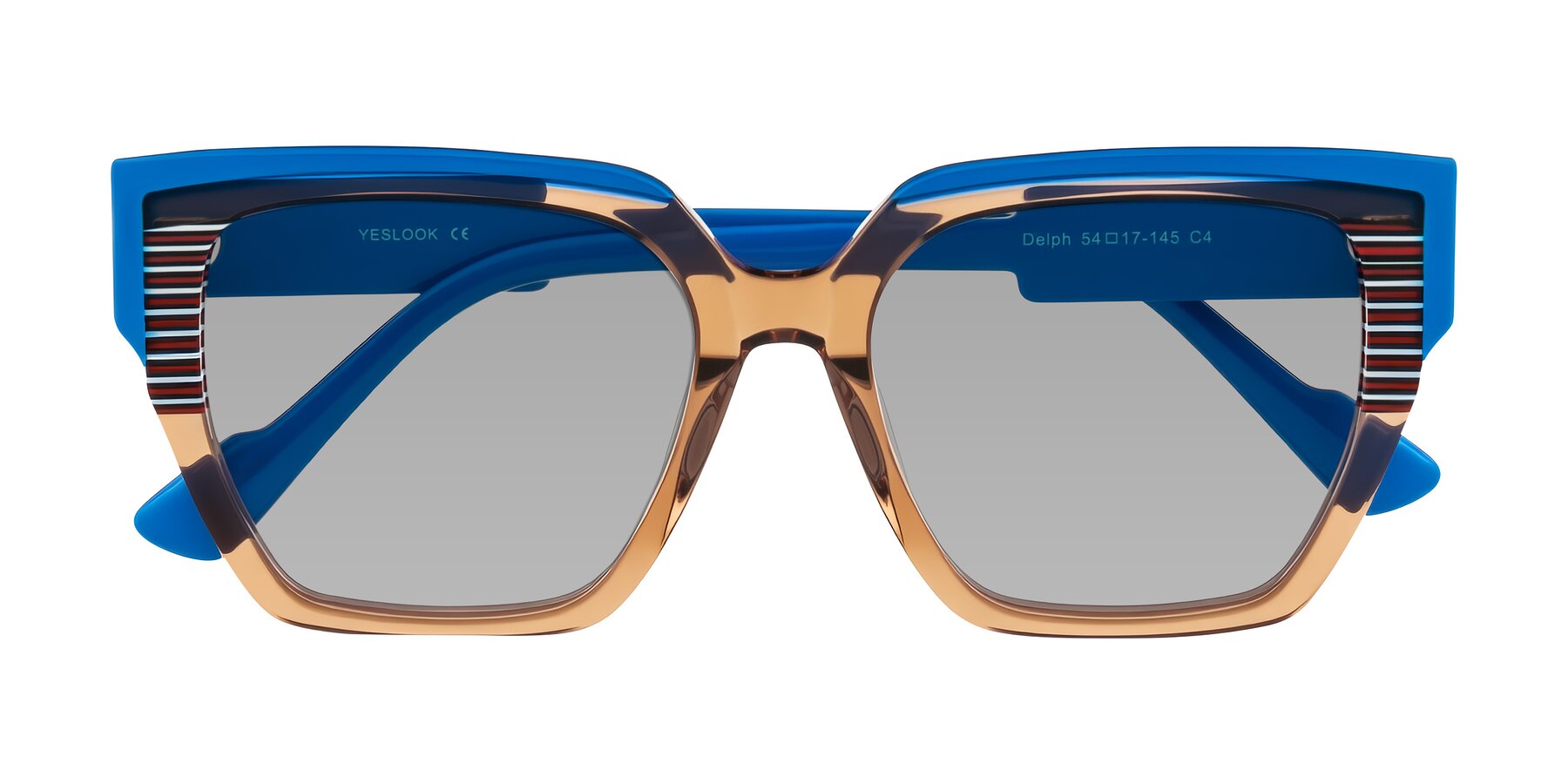 Folded Front of Delph in Mocha Circuit with Light Gray Tinted Lenses