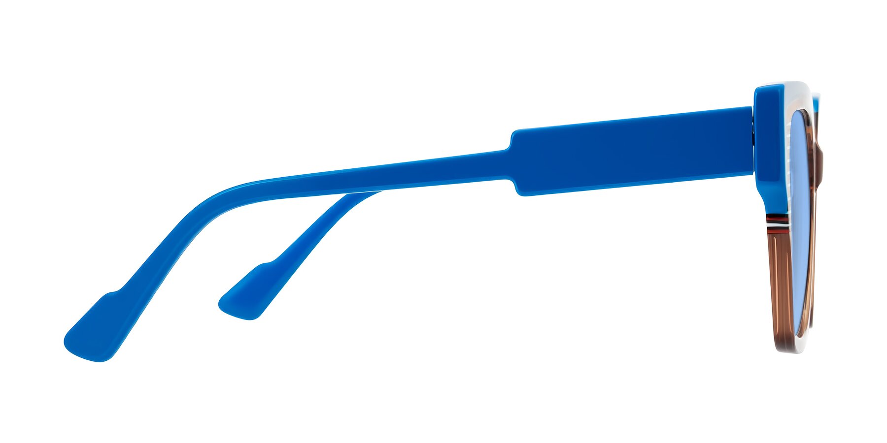 Side of Delph in Mocha Circuit with Medium Blue Tinted Lenses