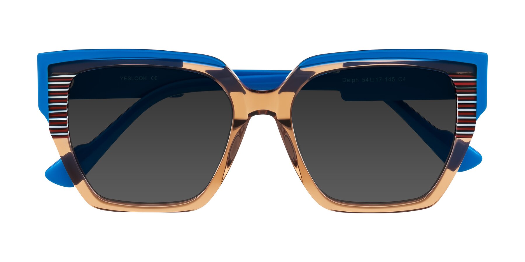 Folded Front of Delph in Mocha Circuit with Gray Tinted Lenses