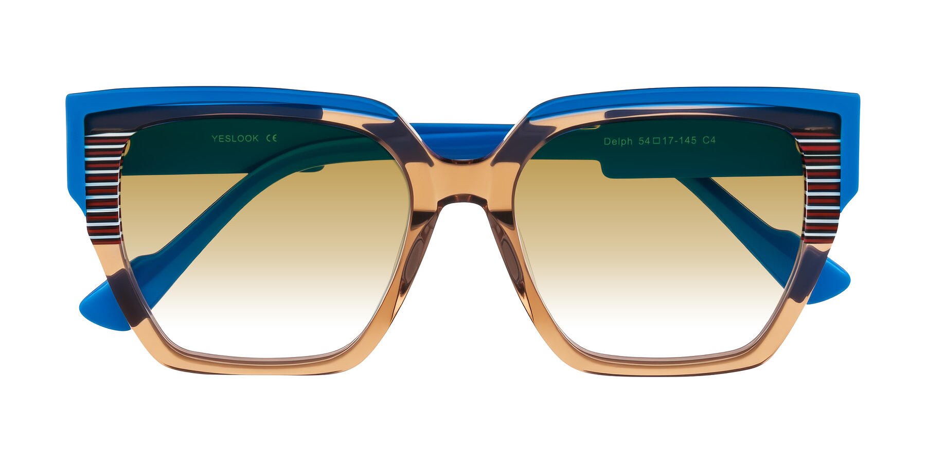 Folded Front of Delph in Mocha Circuit with Champagne Gradient Lenses