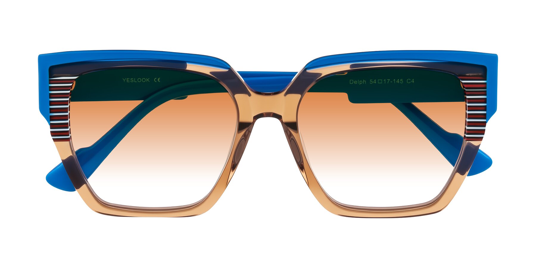Folded Front of Delph in Mocha Circuit with Orange Gradient Lenses