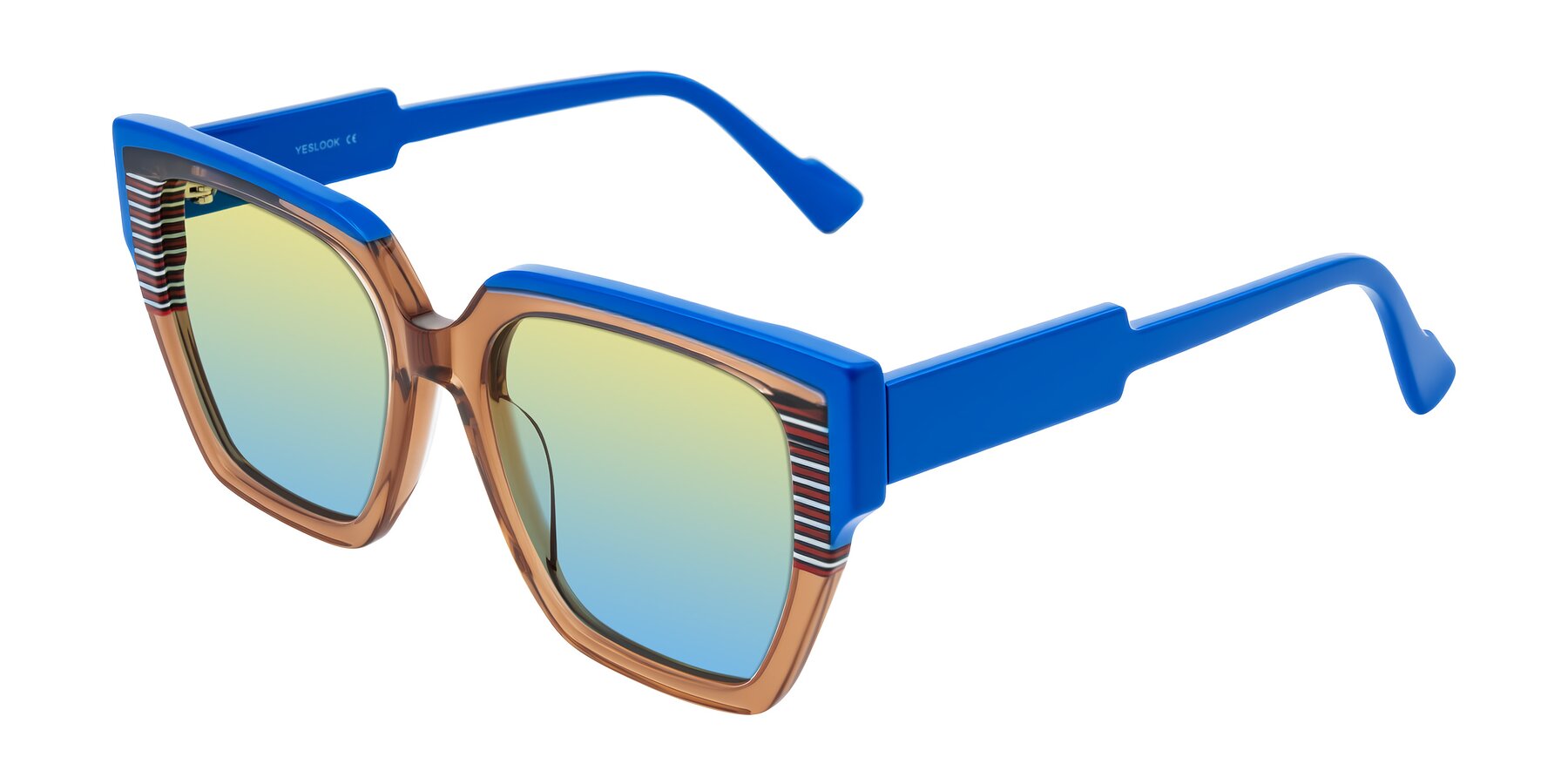 Angle of Delph in Mocha Circuit with Yellow / Blue Gradient Lenses