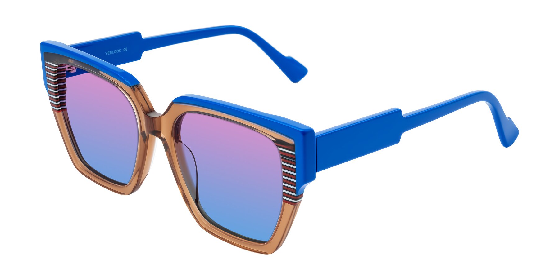 Angle of Delph in Mocha Circuit with Pink / Blue Gradient Lenses