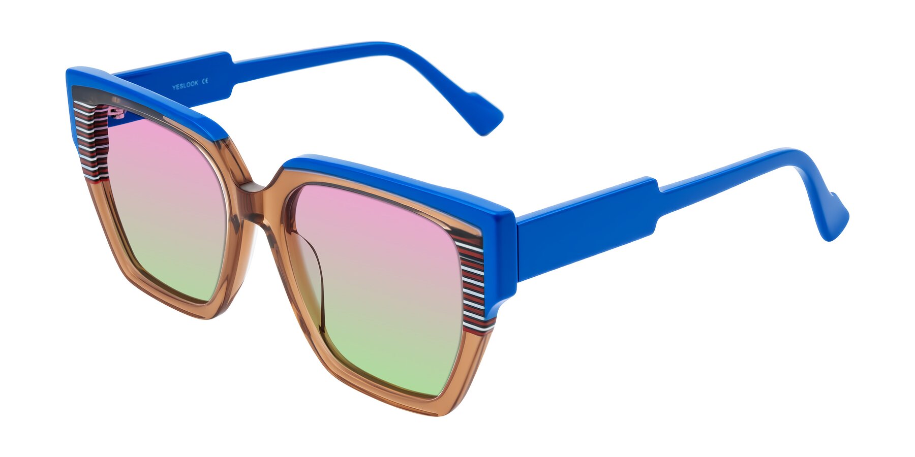 Angle of Delph in Mocha Circuit with Pink / Green Gradient Lenses