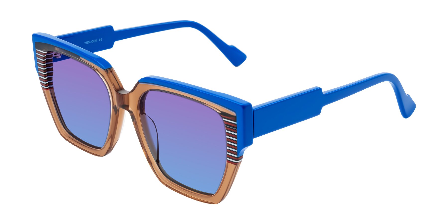 Angle of Delph in Mocha Circuit with Purple / Blue Gradient Lenses