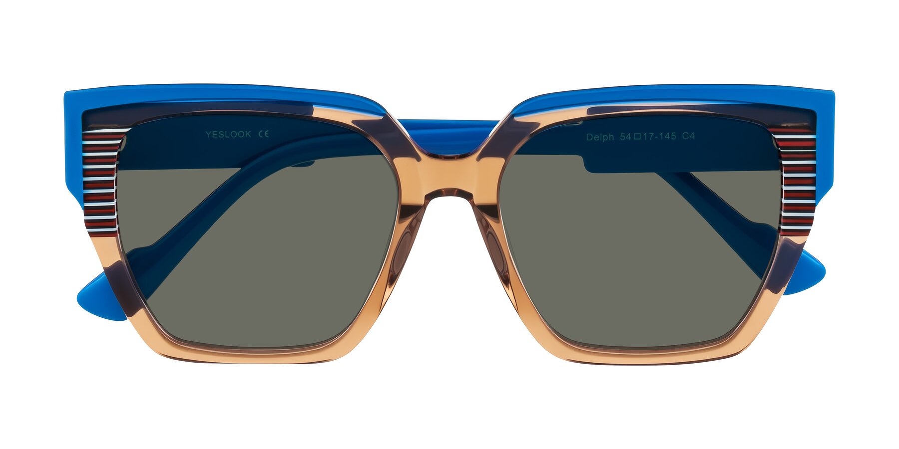 Folded Front of Delph in Mocha Circuit with Gray Polarized Lenses