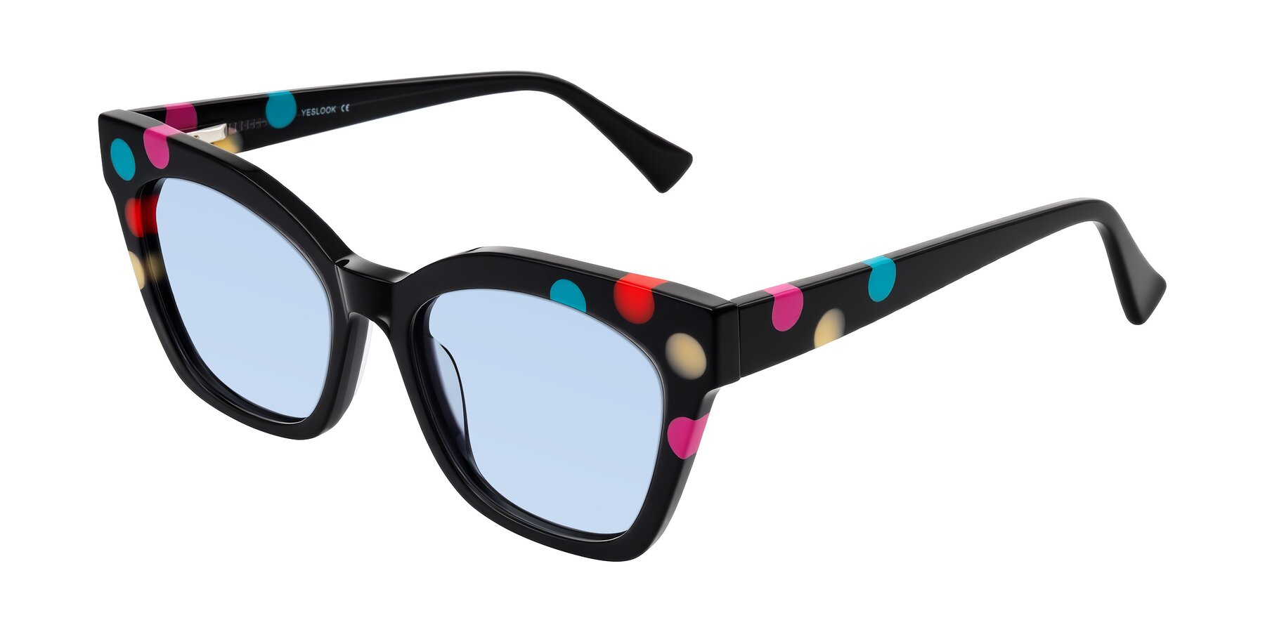 Angle of Falcon in Midnight Spots with Light Blue Tinted Lenses