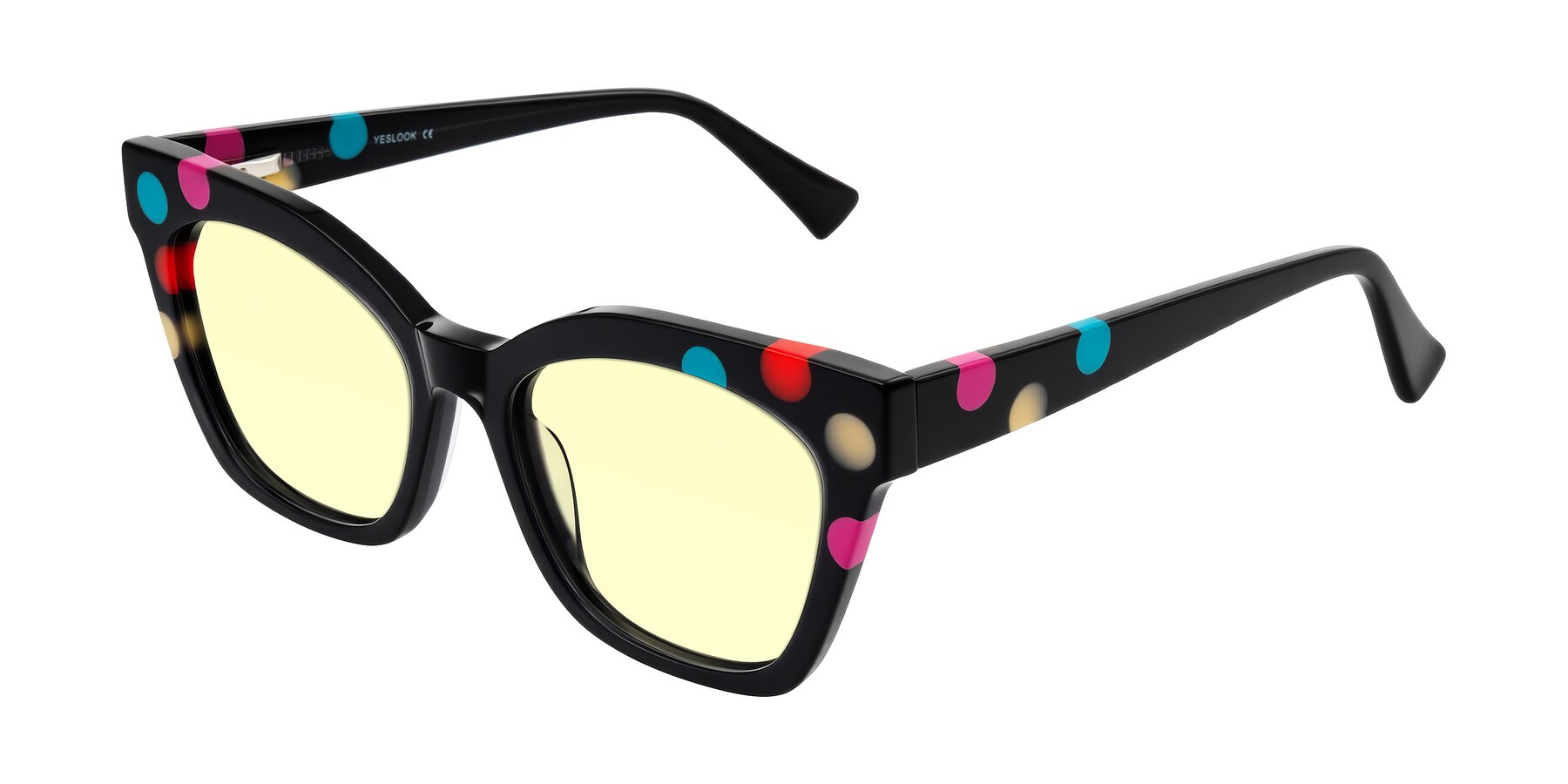 Angle of Falcon in Midnight Spots with Light Yellow Tinted Lenses
