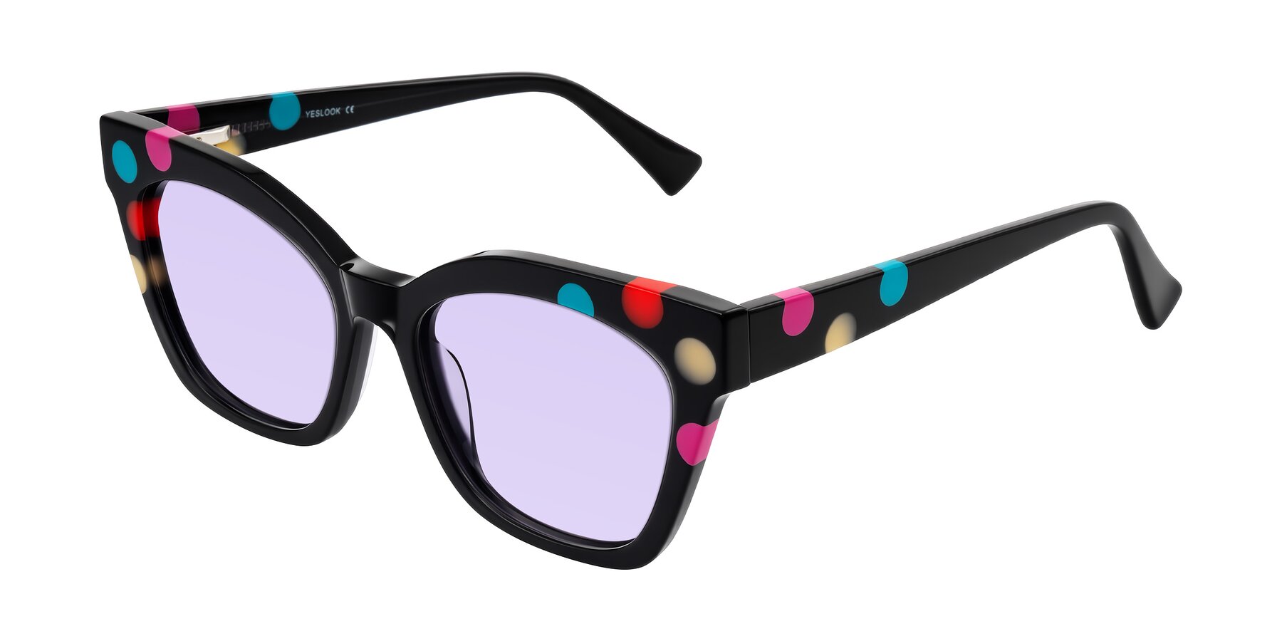 Angle of Falcon in Midnight Spots with Light Purple Tinted Lenses