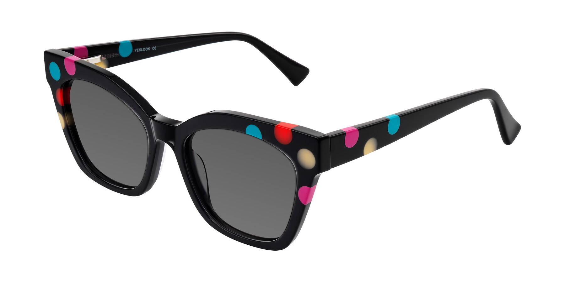 Angle of Falcon in Midnight Spots with Medium Gray Tinted Lenses