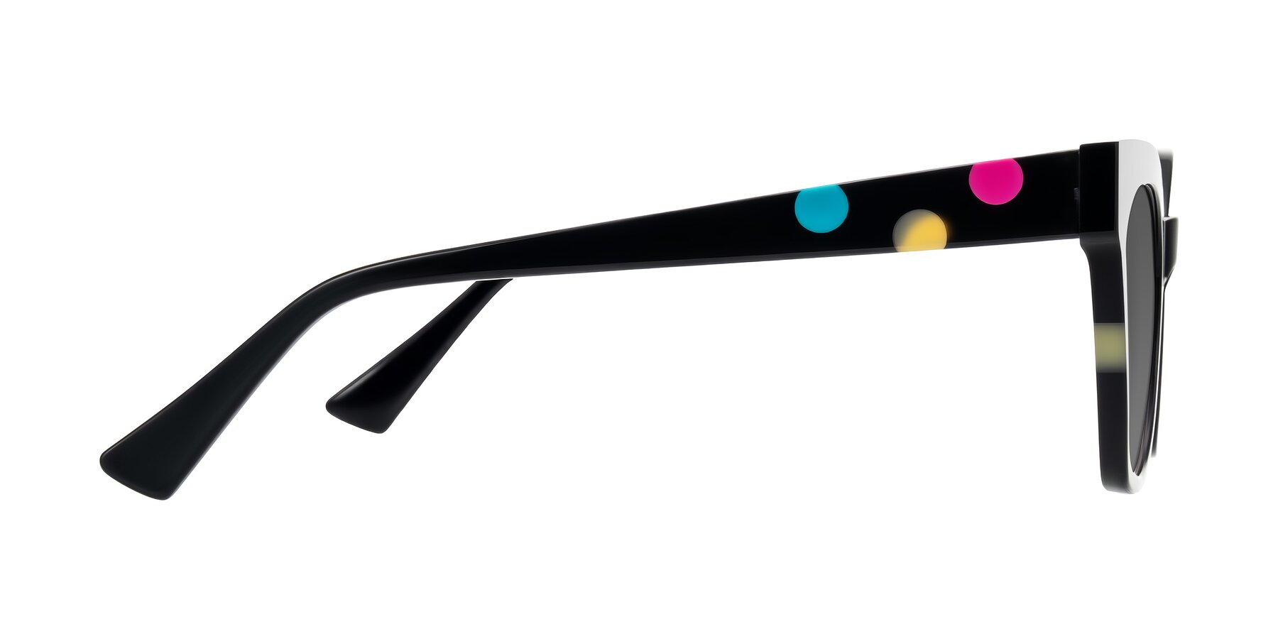 Side of Falcon in Midnight Spots with Medium Gray Tinted Lenses
