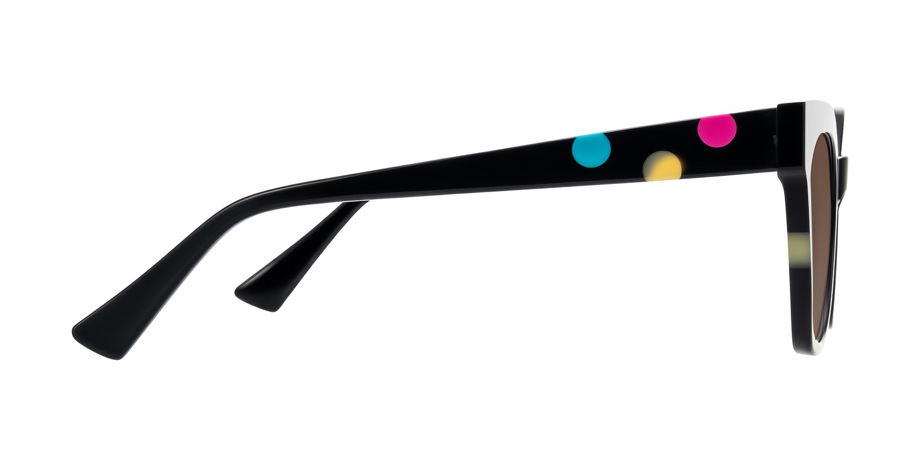 Side of Falcon in Midnight Spots with Brown Tinted Lenses