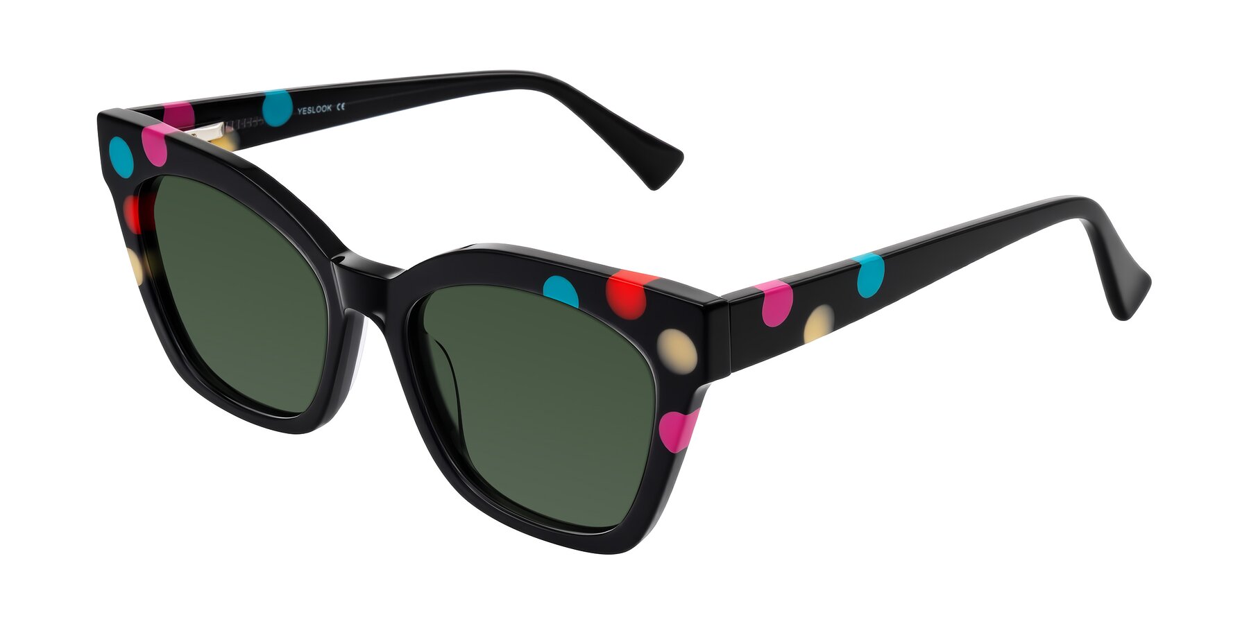 Angle of Falcon in Midnight Spots with Green Tinted Lenses