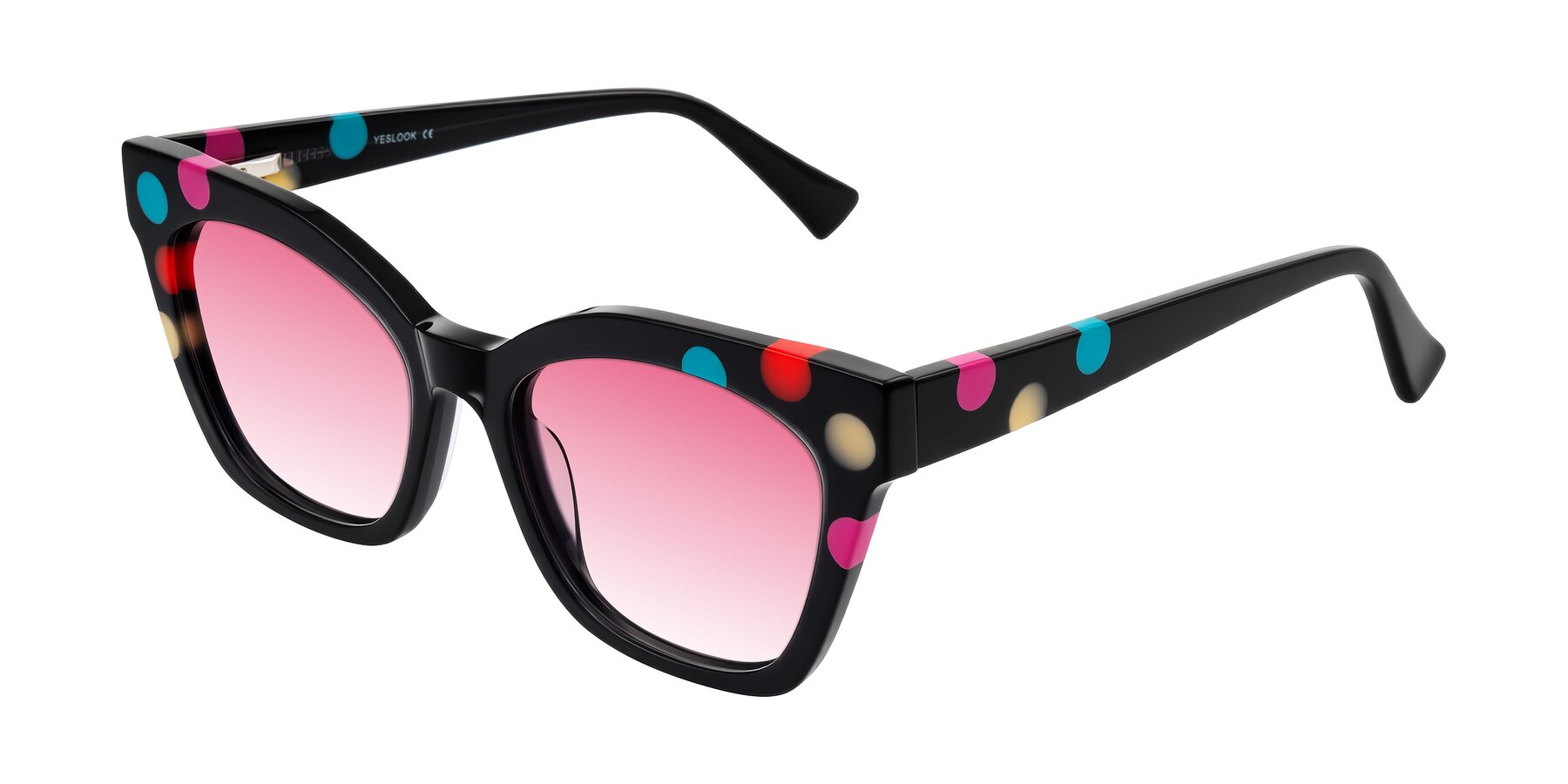 Angle of Falcon in Midnight Spots with Pink Gradient Lenses