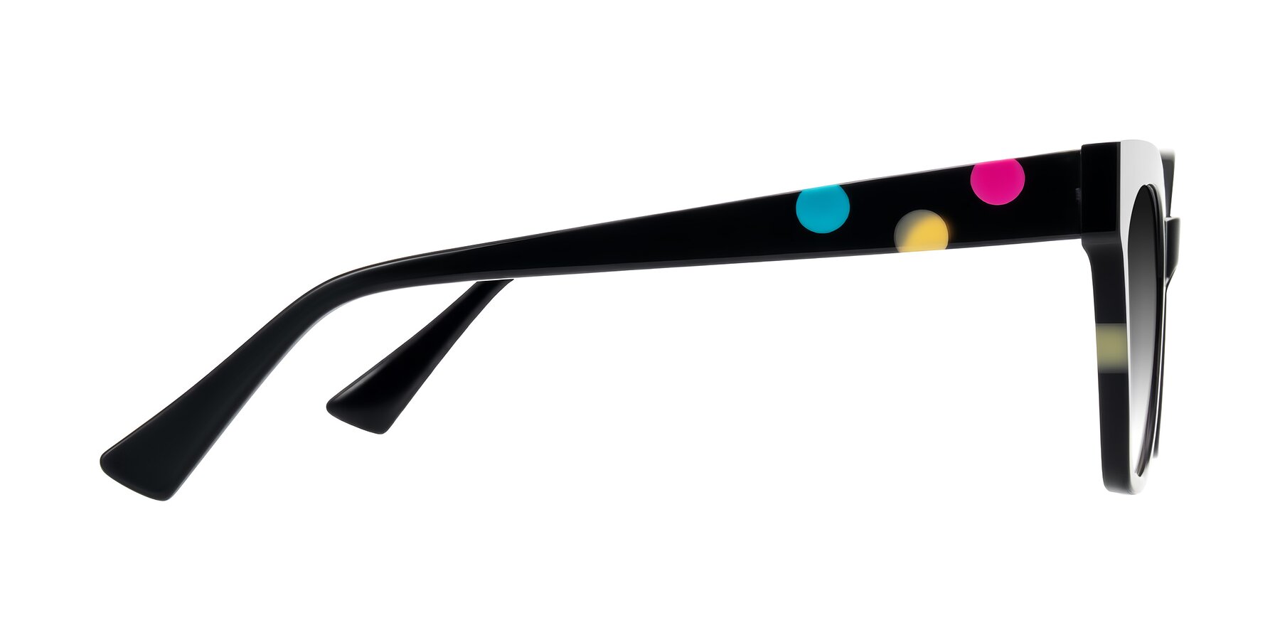 Side of Falcon in Midnight Spots with Gray Gradient Lenses
