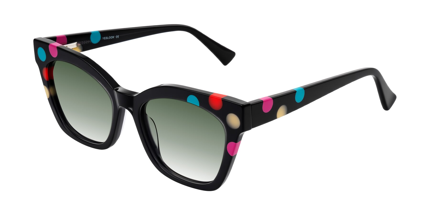 Angle of Falcon in Midnight Spots with Green Gradient Lenses