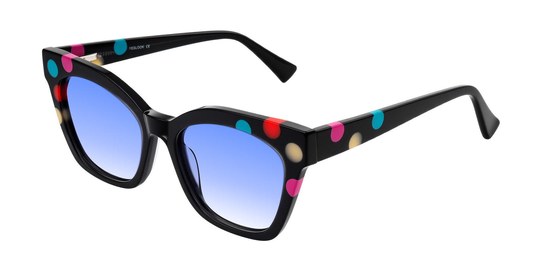 Angle of Falcon in Midnight Spots with Blue Gradient Lenses
