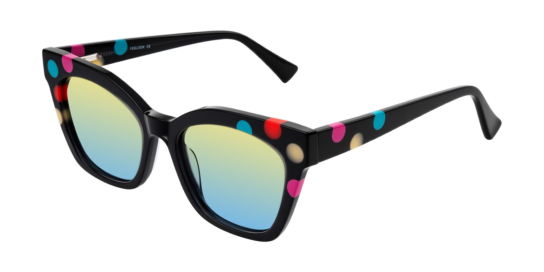 Angle of Falcon in Midnight Spots with Yellow / Blue Gradient Lenses