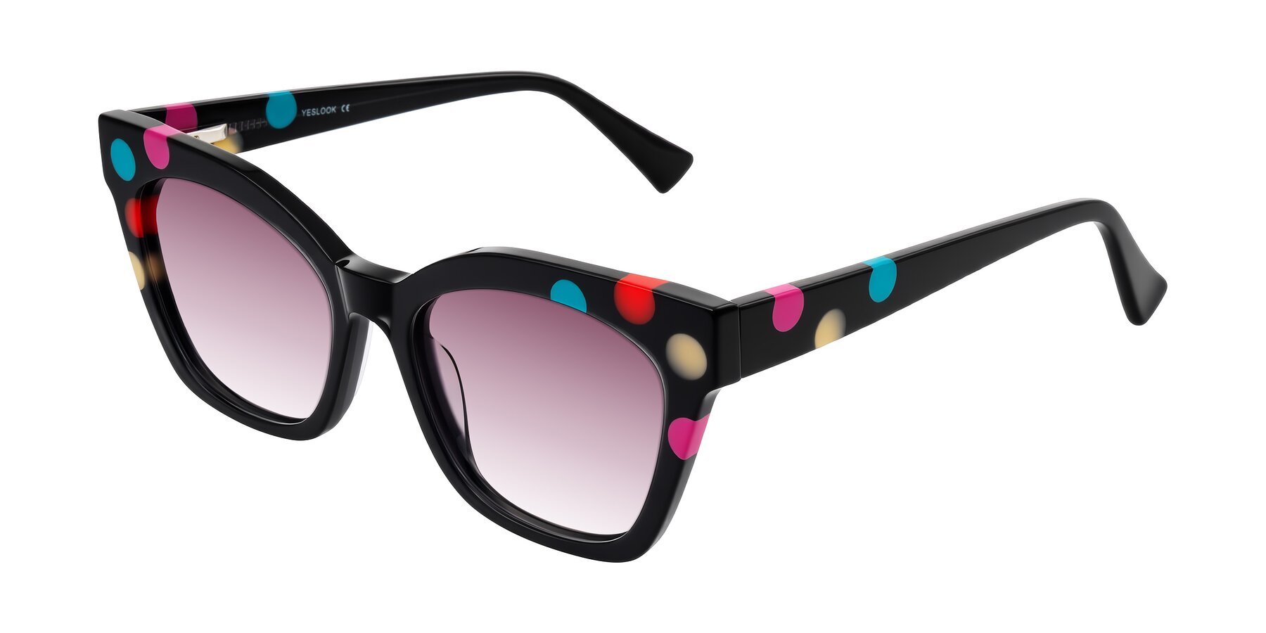 Angle of Falcon in Midnight Spots with Wine Gradient Lenses