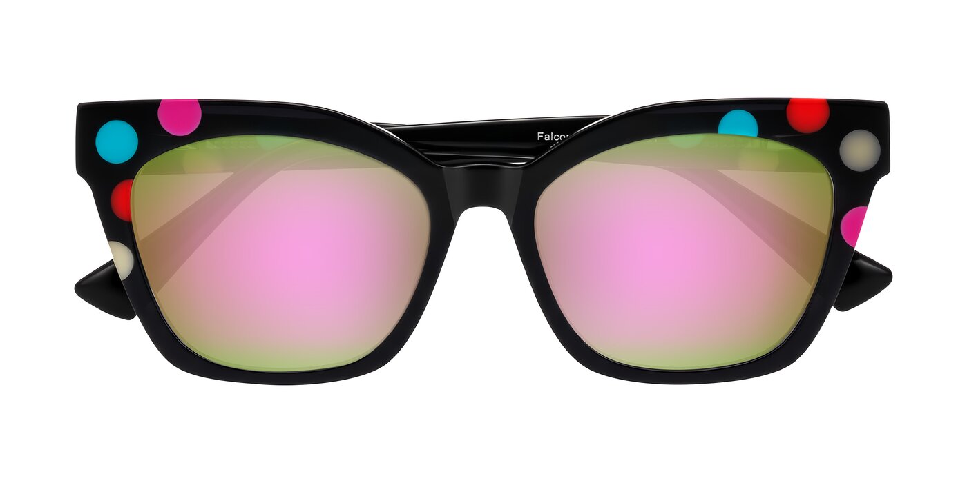 Falcon - Midnight Spots Flash Mirrored Sunglasses