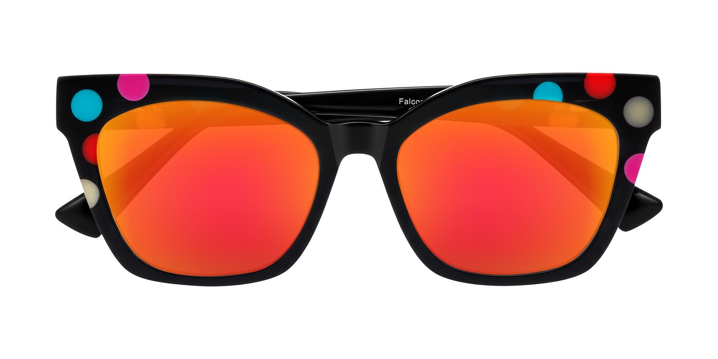 Falcon - Midnight Spots Flash Mirrored Sunglasses