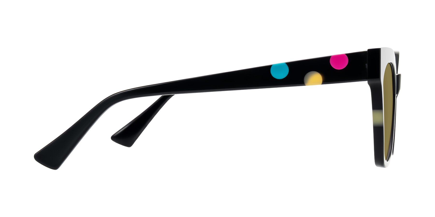 Side of Falcon in Midnight Spots with Brown Polarized Lenses
